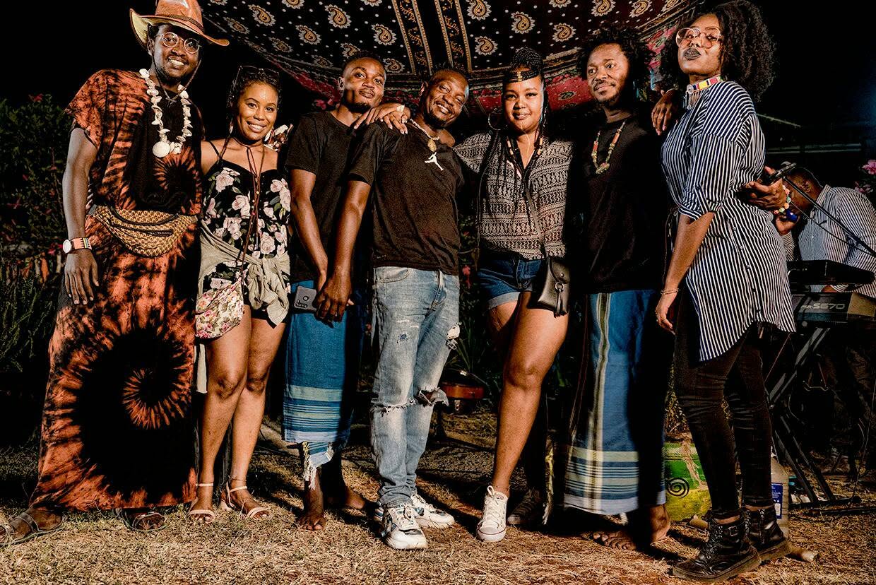 Group portrait after an outdoor performance